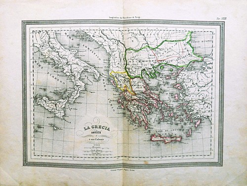 Mappa geografica grecia antica - grecia,